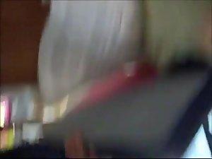 Creeping on a girl in a short white skirt Picture 8