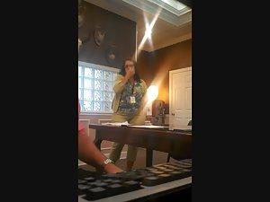 Flirty coworker gives blowjob to boss Picture 1