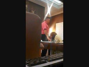 Flirty coworker gives blowjob to boss Picture 6
