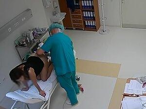 Spying on doctor checking hot woman's ass Picture 4