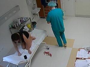 Spying on doctor checking hot woman's ass Picture 6