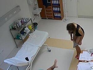 Spying on doctor checking hot woman's ass Picture 7
