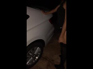 Sex with slut gets interrupted on parking lot Picture 1