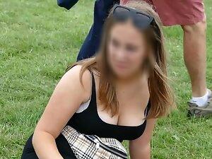 Big boobs spotted during a festival