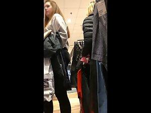 Young round ass in tight black leggings Picture 2