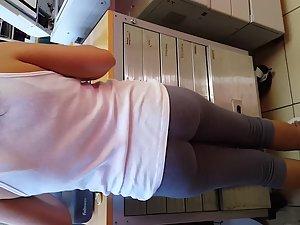Coworker's ass while she is at the copying machine Picture 8