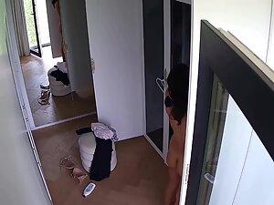 Hidden cam caught naked milf lotioning herself and dressing Picture 1