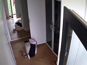 Hidden cam caught naked milf lotioning herself and dressing Picture 5