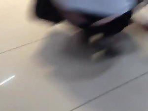 Crouching made her thong fall out Picture 5