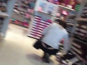 Crouching made her thong fall out Picture 7