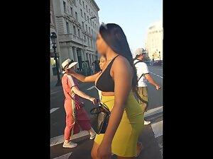 Black girl's boobs are popping out of her top Picture 7