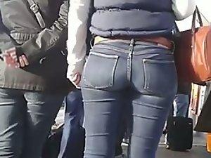 Fashionable lady followed in a store