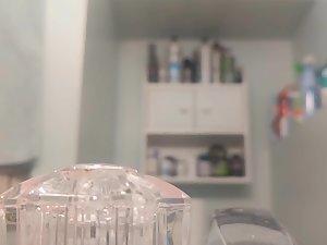 Spying on stepsister's firm tits and small nipples Picture 3