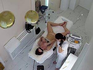 Petite girl spreads ass and pussy for depilation Picture 2