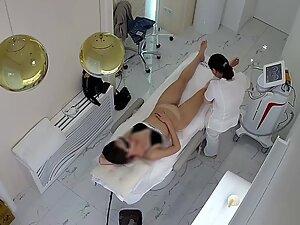 Petite girl spreads ass and pussy for depilation Picture 5