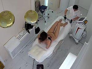 Petite girl spreads ass and pussy for depilation Picture 6