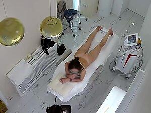 Petite girl spreads ass and pussy for depilation Picture 7