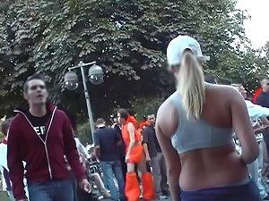 Rave girl dancing like a belly dancer Picture 3