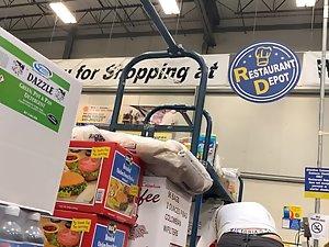 Sexy thong pops out like a whale tail when she bends over Picture 5