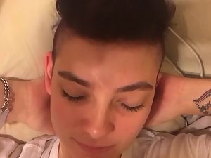 Cum facial for cute tomboy girl Picture 4