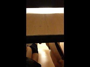 Peeping on boy sticking his finger in hairy pussy Picture 4