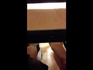 Peeping on boy sticking his finger in hairy pussy Picture 7