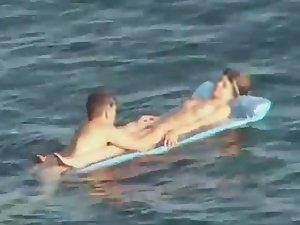 Floating on top of girlfriend's pussy