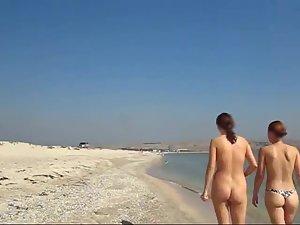 Following two hot women on the beach Picture 4