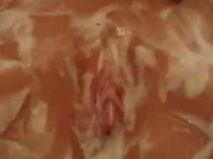 Girlfriend shows how she shaves pussy Picture 7