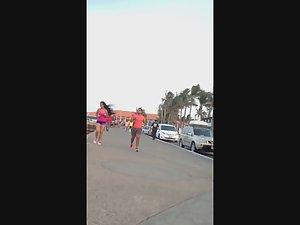 Big boobs bouncing during jogging Picture 1