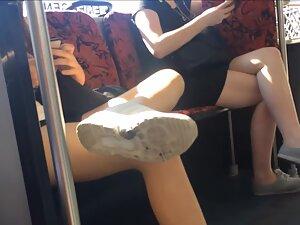 Voyeur caught girl changing clothes during bus ride Picture 8