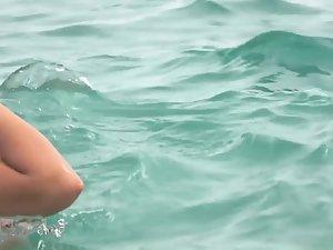 Can't stop looking at big ass in thong bikini Picture 2
