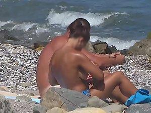 Suspicious girl with big topless boobs Picture 2