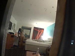 Peeping on naked girl inside of a motel room Picture 6