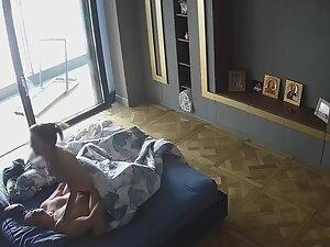 Spying on older husband getting his hot wife to ride his boner Picture 4