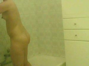 My dear sister is spied taking a shower Picture 8