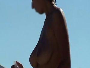Big boobs caught in topless views Picture 5