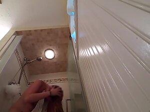 Spying on sister in shower to see her sexy tattoos Picture 1