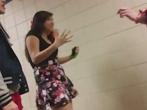 Stupid friend accidentally shows her ass