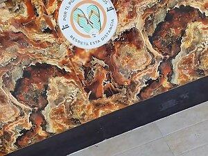 Checking out her butt cheek tattoo at the beach bar Picture 5