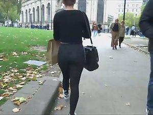 Creepshot of her tights and thong Picture 3