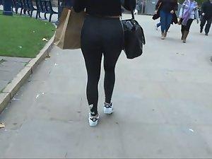 Creepshot of her tights and thong Picture 4