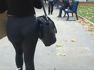 Creepshot of her tights and thong Picture 7