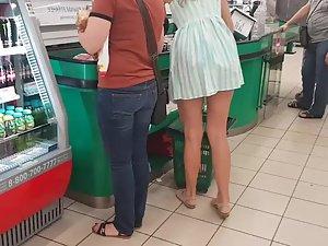 Public flashing ass and pussy in upskirt Picture 6