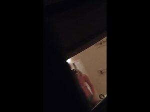 Window peep on neighbor girl's small tits and tan lines Picture 4