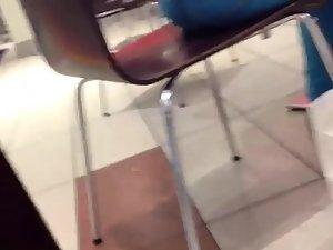 Whale tail of a girl eating dinner Picture 7