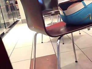 Whale tail of a girl eating dinner Picture 8