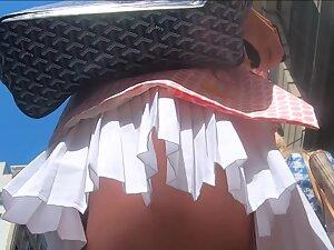 Soft butt in upskirt of a lady with unique style Picture 6