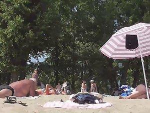 Stray pubes around bikini cameltoe Picture 3