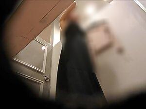 Voyeur peeps on her tramp stamp tattoo and big fake tits Picture 4